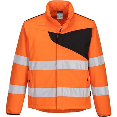 Portwest PW275 PW2 Orange/Black Hi Vis Softshell Jacket (2L)