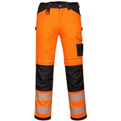 Portwest PW303 PW3 Orange Polycotton Stretch Lightweight Hi Vis Trousers 