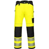 Portwest PW303 PW3 Yellow Polycotton Stretch Lightweight Hi Vis Trousers