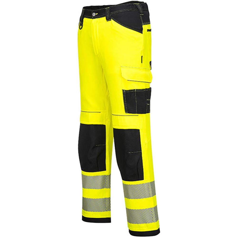 Portwest PW303 PW3 Yellow Lightweight Hi Vis Trousers | Safetec