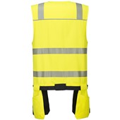 Portwest PW308 PW3 Yellow/Black Polycotton Hi Vis Class 1 Tool Vest