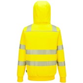 Portwest PW321 PW3 Yellow Fleece Lined Hi Vis Zipped Winter Hoodie