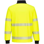 Portwest PW326 PW3 Yellow Polycotton 1/4 Zip Hi Vis Sweatshirt