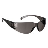 Portwest PW32 Wrap Around Smoke Safety Glasses - Anti Scratch Lens