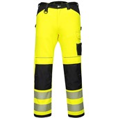 Portwest PW340 PW3 Yellow Polycotton Hi Vis Work Trousers