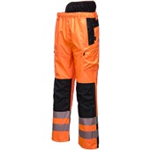 Portwest PW342 PW3 Orange Hi Vis Extreme Breathable Waterproof Trousers