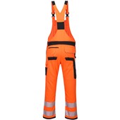 Portwest PW344 PW3 Orange Polycotton Hi Vis Bib & Brace Overalls