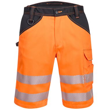 Portwest PW348 PW3 Orange Polycotton Hi Vis Shorts