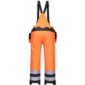 Portwest PW351 PW3 Orange/Black Padded Waterproof Hi Vis Winter Trouser