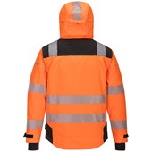 Portwest PW360 PW3 Orange Mesh Lined Hi Vis Extreme Breathable Waterproof Jacket