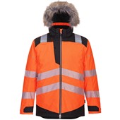 Portwest PW369 PW3 Orange/Black Padded Waterproof Hi Vis Winter Parka Jacket