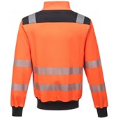 Portwest PW370 PW3 Orange Zipped Hi Vis Sweatshirt