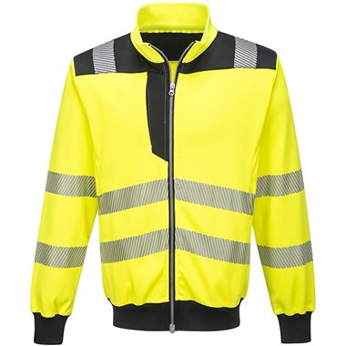 Portwest PW370 PW3 Yellow Zipped Hi Vis Sweatshirt