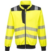 Portwest PW370 PW3 Yellow Zipped Hi Vis Sweatshirt