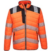 Portwest PW371 PW3 Orange Padded Hi Vis Baffle Jacket