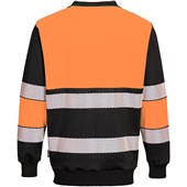Portwest PW376 PW3 Orange/Black Polycotton Hi Vis Sweatshirt