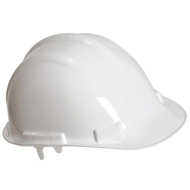 Portwest PW50 Safety Helmet - Non Vented Slip Ratchet Standard Peak