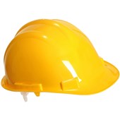 Portwest PW50 Safety Helmet - Non Vented Slip Ratchet Standard Peak