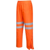 Portwest RT61 Orange Hi Vis Breathable Waterproof Trousers