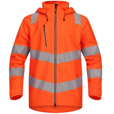 Pulsar React RCT801 Rail Orange Recycled Waterproof Hi Vis Shell Jacket