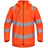 Pulsar React RCT801 Rail Orange Recycled Waterproof Hi Vis Shell Jacket