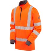 Pulsar React RCT805 Rail Orange Recycled Quarter Zip Hi Vis Sweatshirt
