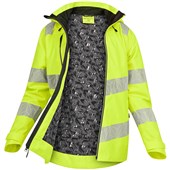 Pulsar React RCT850 Yellow Women's Recycled Waterproof Hi Vis Shell Jacket