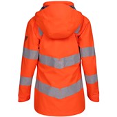 Pulsar React RCT851 Rail Orange Women's Recycled Waterproof Hi Vis Shell Jacket