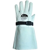 Polyco SuperGlove RE-PRO Leather Volt Protector Gauntlet with Buckle - Worn Over Electricians Gloves
