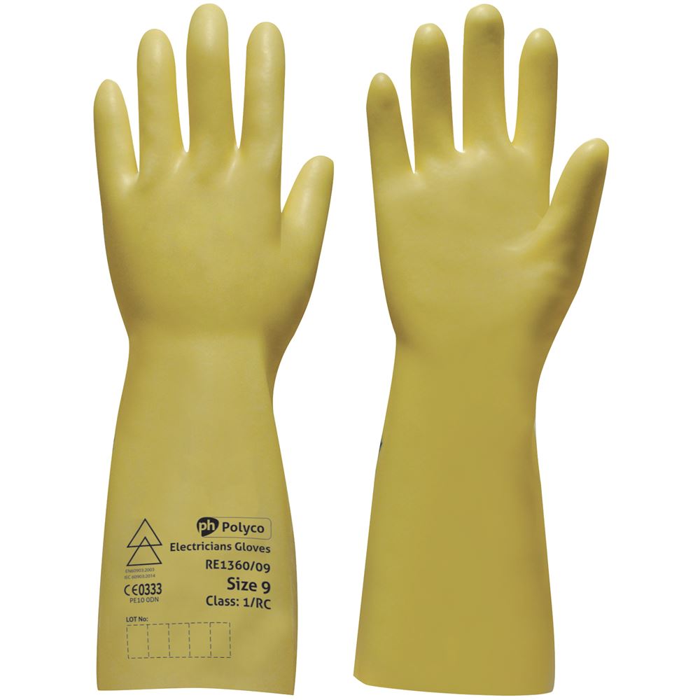 Insulating Gloves, Reusable Waterproof Gloves Low Voltage 500V