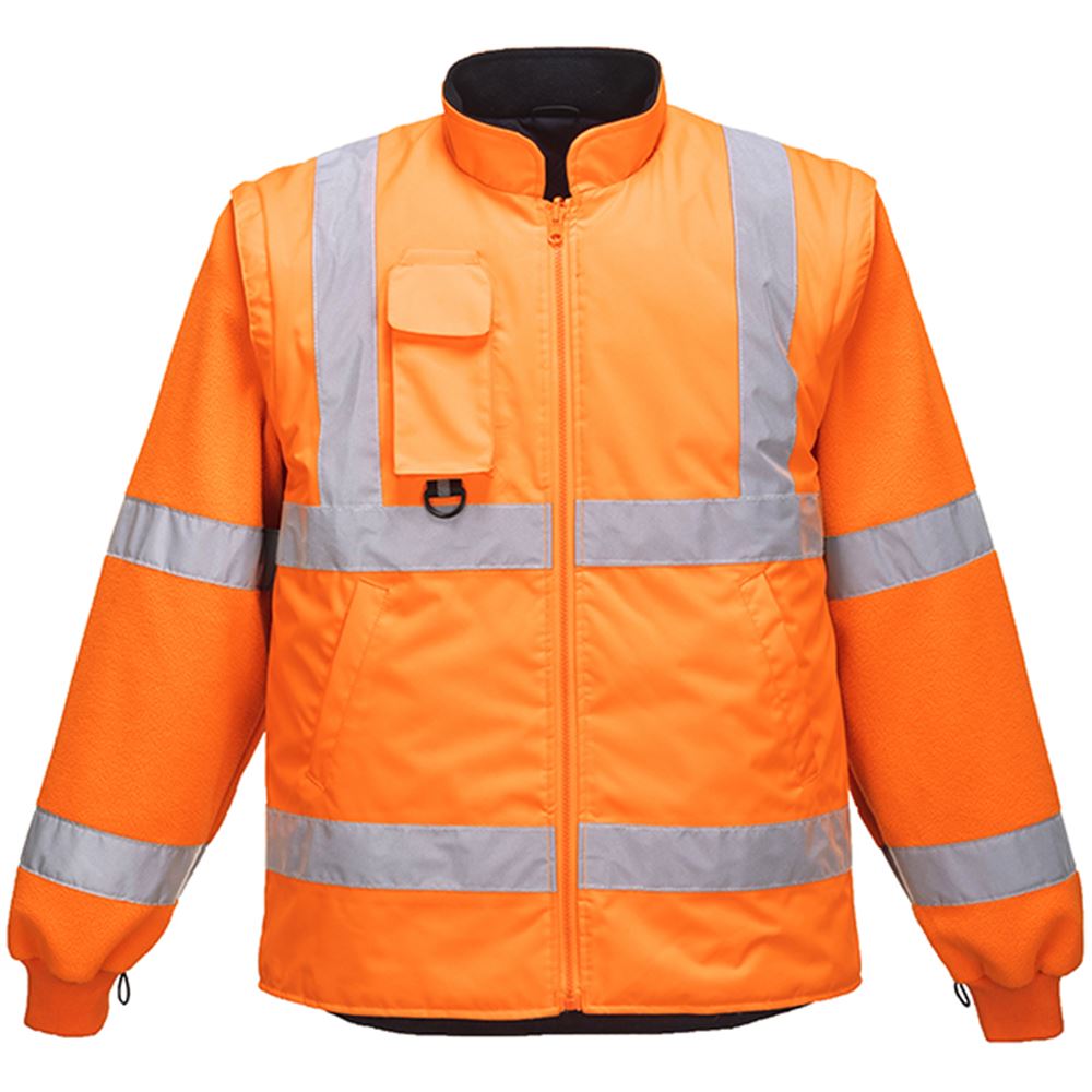 Portwest RT27 RIS Orange Hi Vis 7-in-1 Traffic Jacket | Safetec