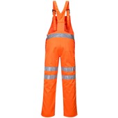 Portwest RT43 Orange Polycotton Hi Vis Bib & Brace Overalls