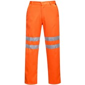 Portwest RT45 Orange Polycotton Hi Vis Trousers