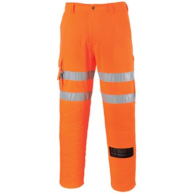 Portwest RT46 Orange Polycotton Hi Vis Cargo Trousers
