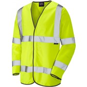 Leo Workwear Shirwell Yellow Long Sleeve Hi Vis Vest