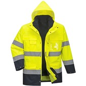 Portwest S162 Yellow/Navy Waterproof 3 in 1 Hi Vis Jacket