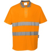 Portwest S171 Orange Polycotton Comfort Hi Vis Polo Shirt