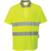 Portwest S171 Yellow Polycotton Comfort Hi Vis Polo Shirt