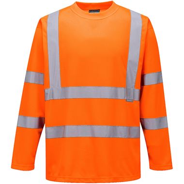 Portwest S178 Orange Long Sleeved Hi Vis T Shirt