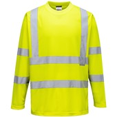 Portwest S178 Yellow Long Sleeved Hi Vis T Shirt