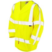 Leo Workwear Sticklepath Yellow Limited Fire Spread & Anti Static Long 3/4 Sleeved Hi Vis Vest