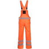 Portwest S388 Orange Hi Vis Waterproof & Breathable Bib & Brace Overall - Unlined 