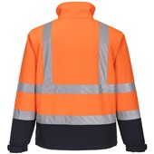 Portwest S425 Orange/Navy Hi Vis Contrast Softshell Jacket (3L)