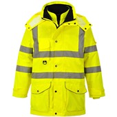 Portwest S427 Yellow Padded Waterproof 7 in 1 Hi Vis Jacket