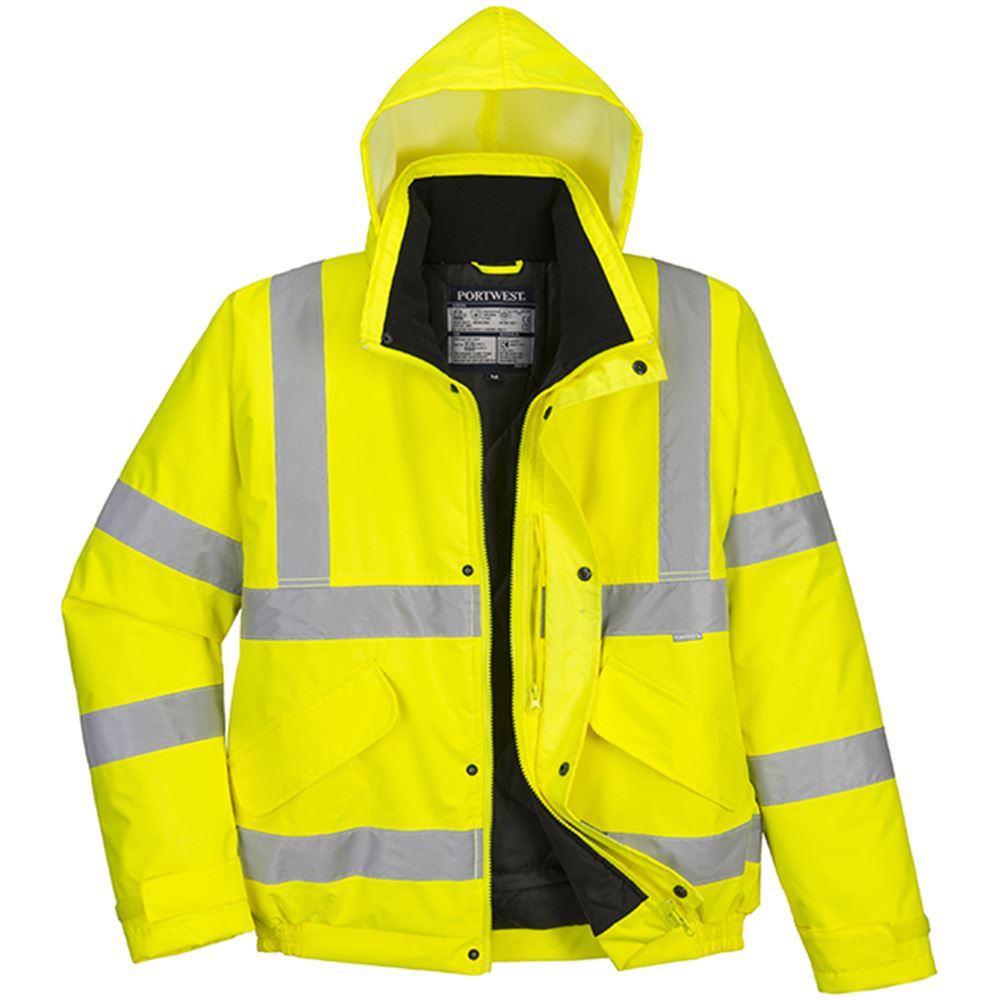 Portwest S463 Yellow Hi Vis Bomber Jacket | Safetec Direct