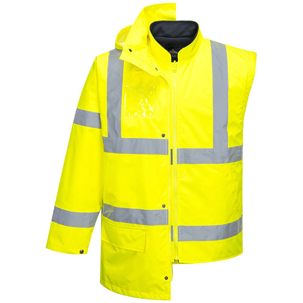 Portwest S765 Yellow Hi Vis 5-in-1 Waterproof Jacket | Safetec