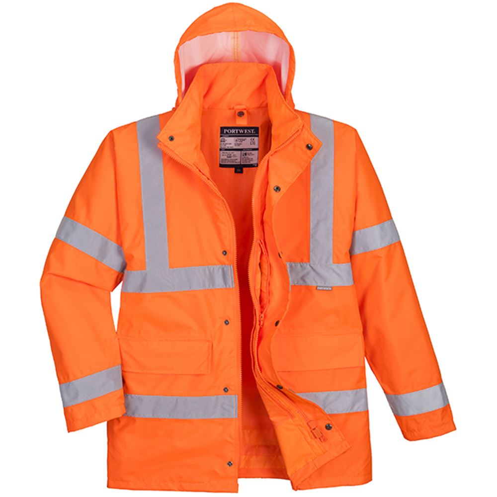 Portwest S468 Orange 4 in 1 Hi Vis Jacket | Safetec Direct