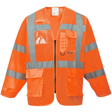 Portwest S475 Orange Long Sleeve Executive Hi Vis Vest