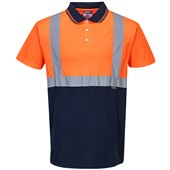 Portwest S479 Orange/Navy Two Tone Hi Vis Polo Shirt