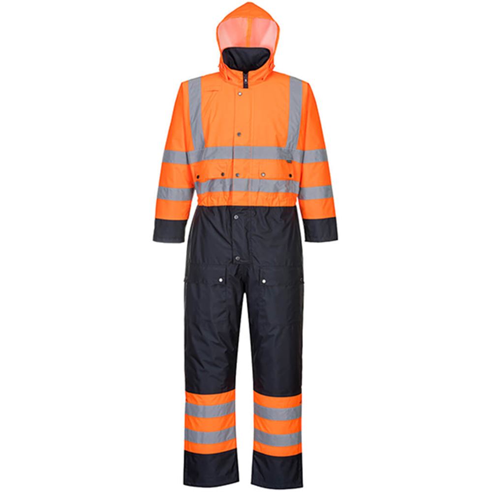 Orange hi vis waterproof overalls shop